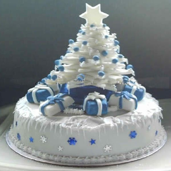 Новогодний торт Новогодняя снежная елка